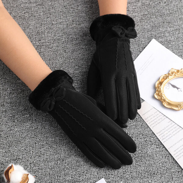Plush Thick Windproof Touch Screen Driving Gloves - Image 4