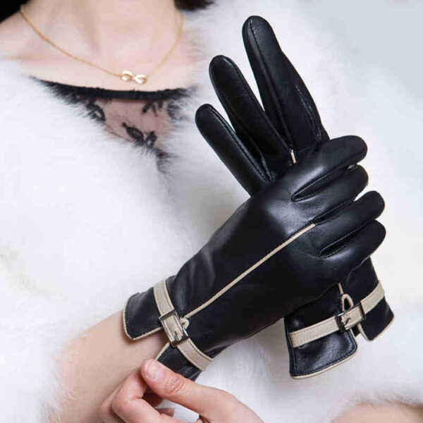 Ladies leather gloves - Image 2
