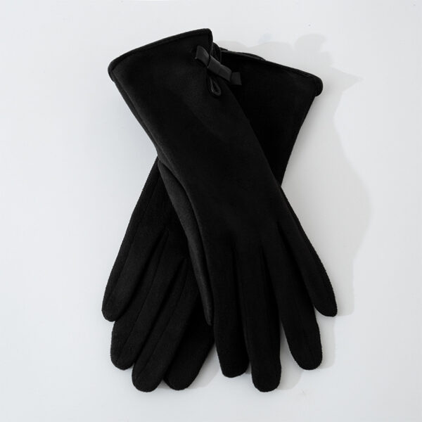 Suede Gloves For Women Fleece-lined Warm - Image 2